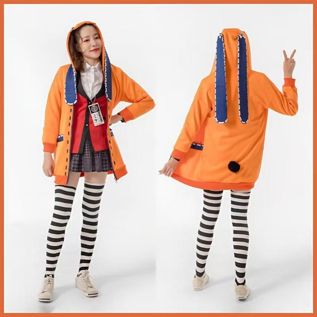 Anime Kakegurui Yomotsuki Runa Cosplay Kostüm Jas JK Schule Uniformen Jas Hoodie Halloween Karneval Kleidung