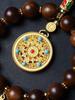 Five Gods Agarwood Car Pendant: High-End Fuso Red Soil Abacus Lock Accessory