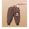 Jingqi Baumwoll-Sweathose mit Fleecefutter für Kinder: Warme Winterhosen für Jungen und Mädchen