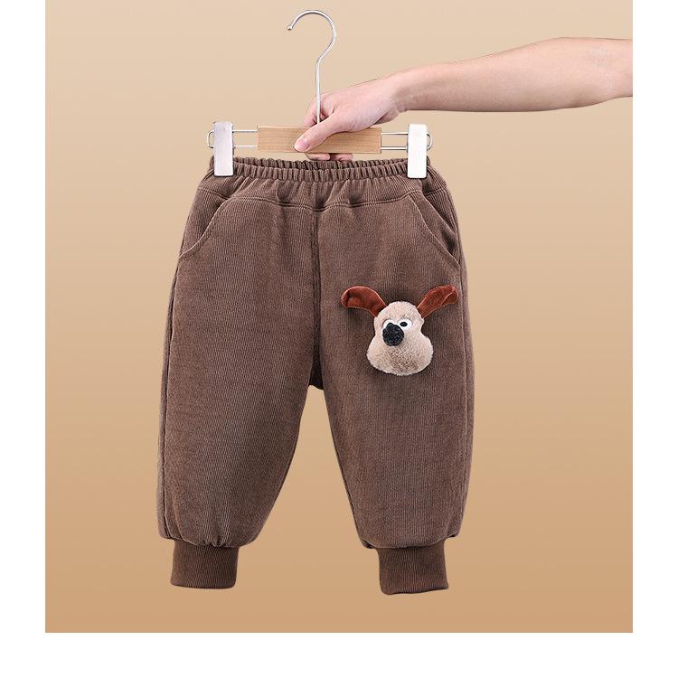 Jingqi Baumwoll-Sweathose mit Fleecefutter für Kinder: Warme Winterhosen für Jungen und Mädchen