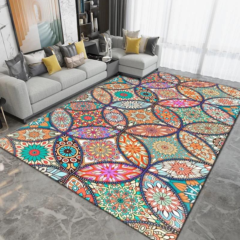 Bohemia Mandala Living Room Area Rug Bedroom Sofa Non Slip Carpet Bathroom Floor Mats Kitchen Entrance Doormat Home Decoration