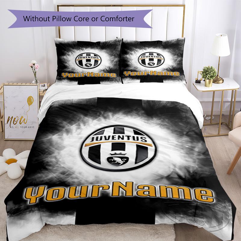 Juventus Customize Your Name Bedding Set Breathable Duvet Cover with Pillowcases Home Decoration Birthday Gift