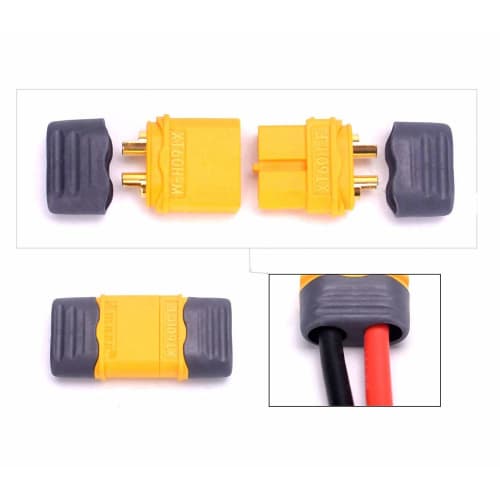 Boladge 2 Pairs XT-60 Connectors To XT60H Plug Male and Female Connectors with 15CM 12AWG Silicone Cable for RC LiPo Battery FPV Racing Drones