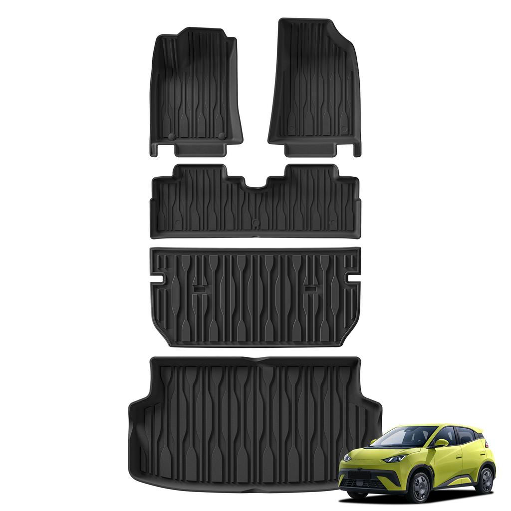 Left/Right Drive for BYD ATTO1 SEAGULL 2026 Car Floor Mats Cargo Liner Trunk Pad Backrest Liner TPE Foot Mat All Weather Black