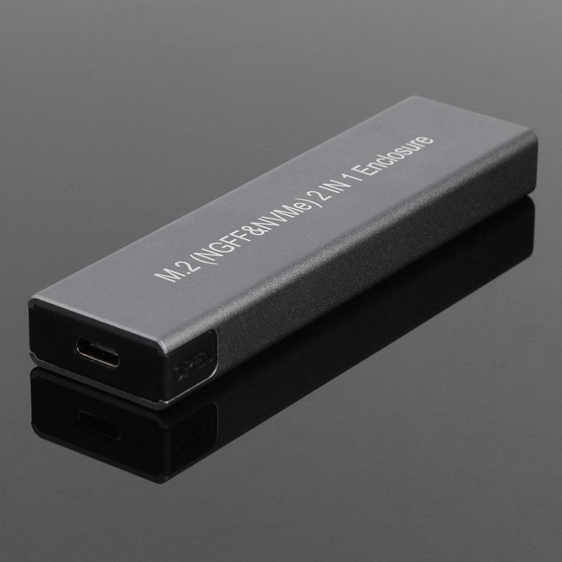USB Type C for M.2 SSD Ternal Nclosure Box for M.2 NVME PCIE NGFF  M-Key for M/B for Key Hard Drive Disk Mobile F