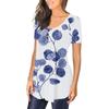 Women's Short-sleeve Loose Tops Casual Plus Size Tunic Button Tops