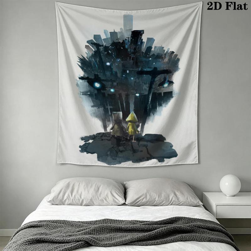 Little Nightmares Arazzo da Parete Estetico Appeso a Parete Coperta in Tessuto Stampato Arazzi Decorativi per Camera da Letto Soggiorno Arredamento per la Casa