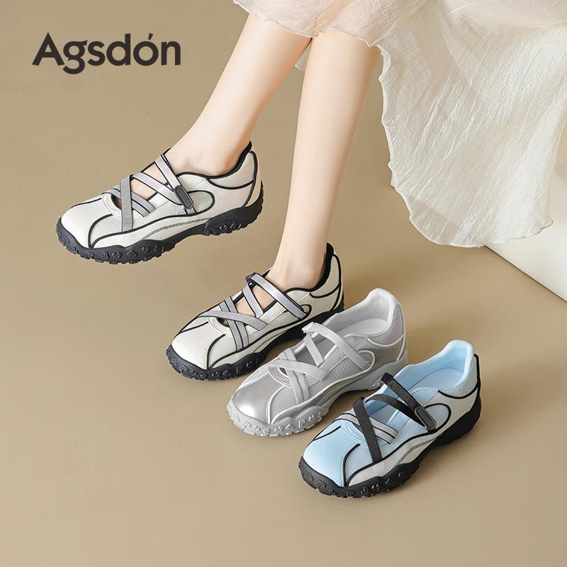 Augustine Mary Jane Sports Shoes Women's 2025 New Summer Ballet Training Shoes Velcro Casual Shoes