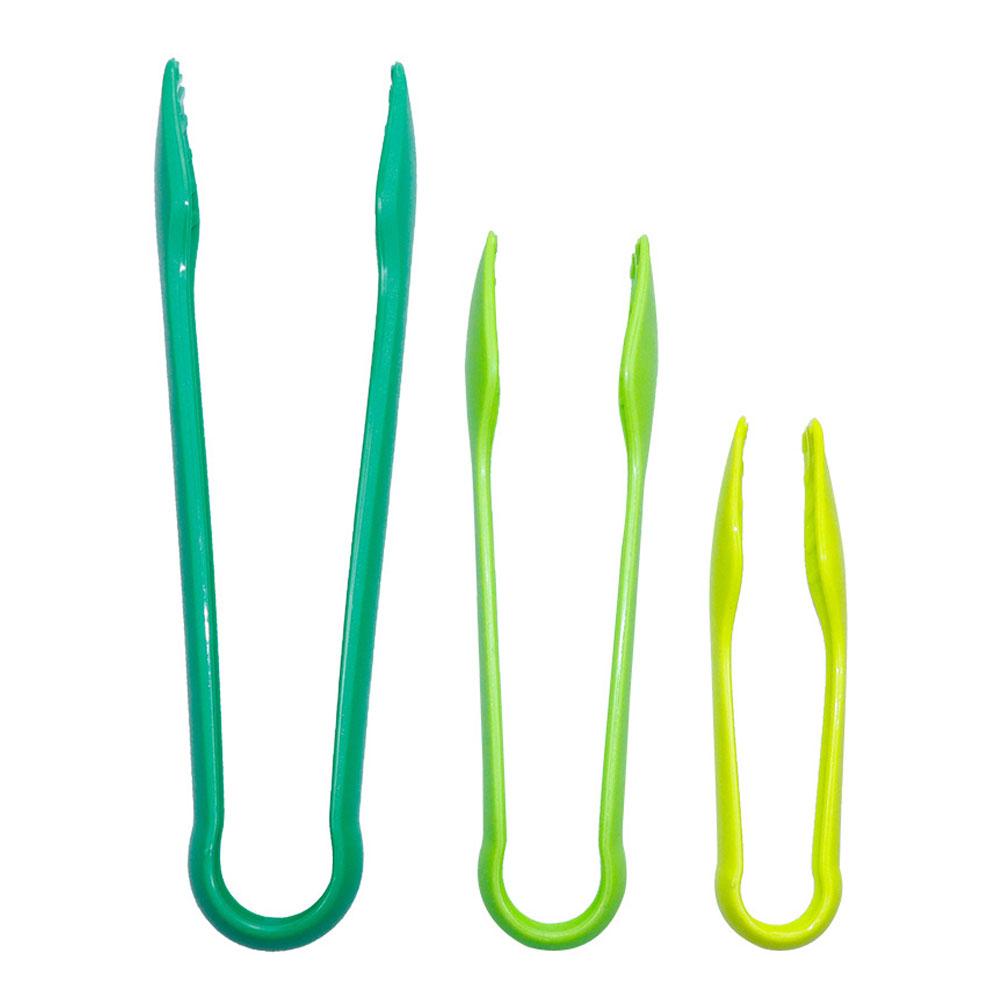 Silicone world 3pcs PP Food Tong Kitchen Tongs Non-slip Cooking Clip Clamp BBQ Salad Tools Kitchen Accessories Cake Food Clip