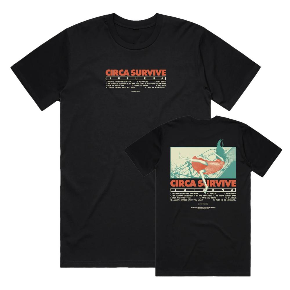 НОВАЯ Двусторонняя черная футболка Circa Survive Juturna, все размеры, подарок OM276, унисекс XXXL