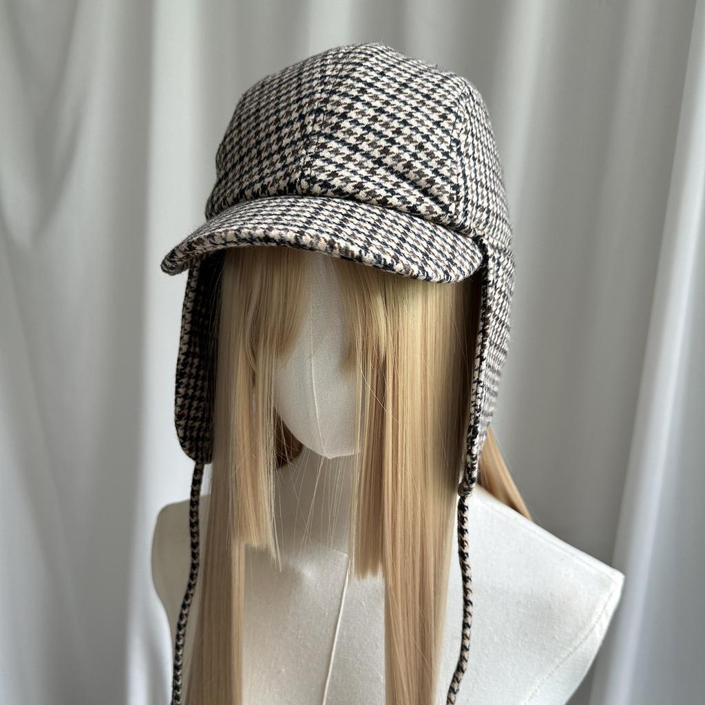 Women's New Winter Trapper Hat - Fashion Casual Plaid Earflap Cap Wide Brim Coldproof Outdoor Stylish Aviator Hat