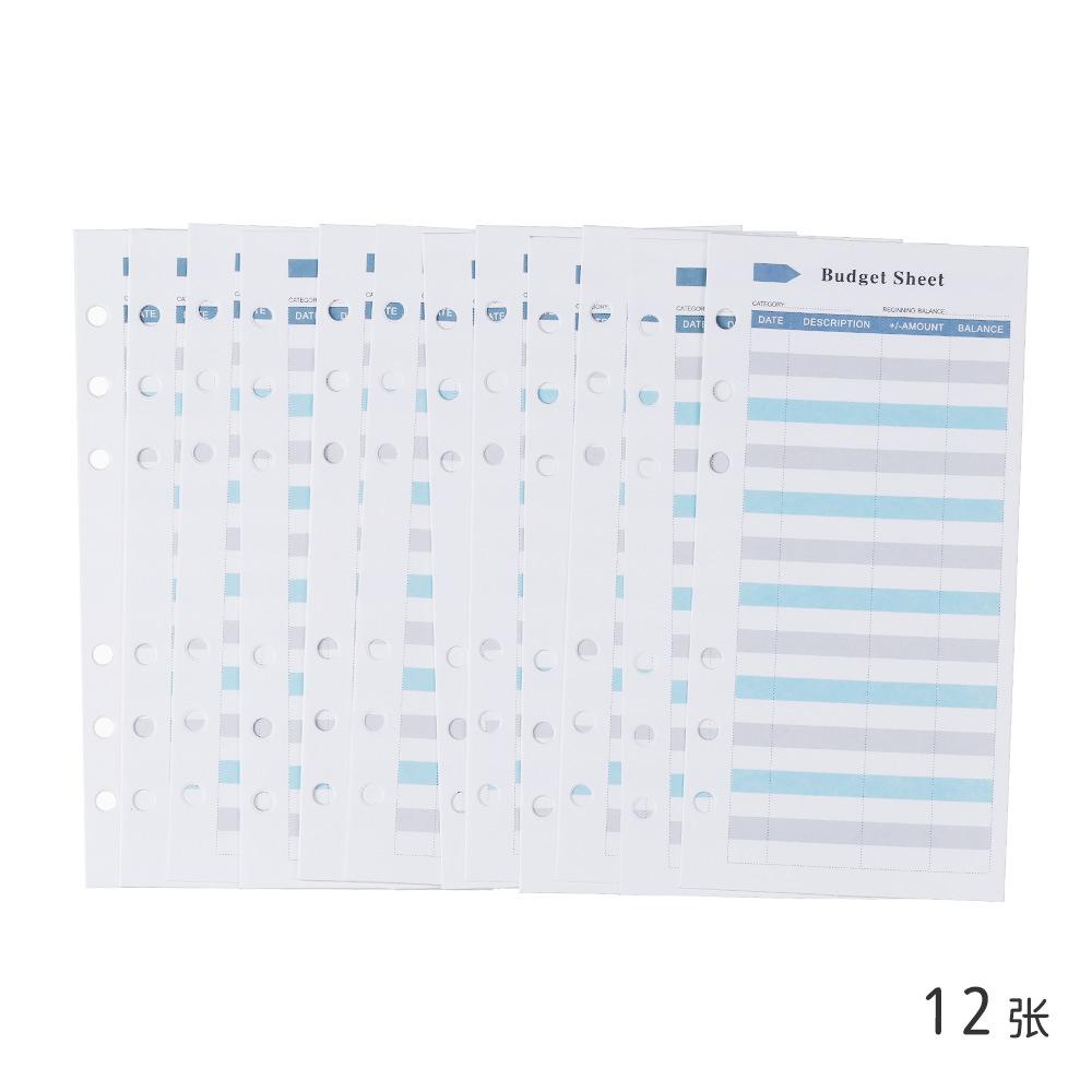 A6 Binder Budget Planner Organizer 6 Ring Binder Envelopes Pockets And 12 Pieces Expense Budget Sheets
