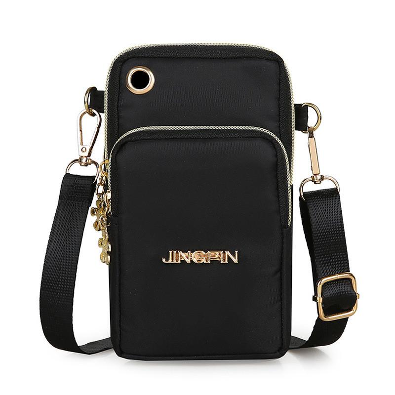 Street Style Nylon Mini Shoulder Bag With Zipper Closure For Outdoor Sports And Daily Use