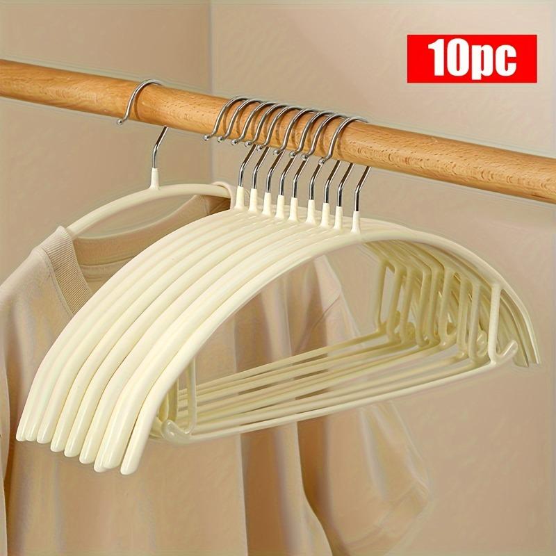 10pcs Anti Slip Metal Hangers for Suits&Jackets,Black Scratch-Proof Hangers with Hooks,Closet Organizer,Christmas Halloween Gift