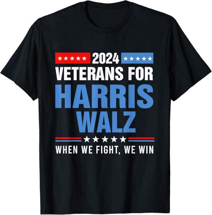 Veterans For Harris Walz 2024 Presidential Campaign T-Shirt