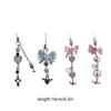 Blumen-Schleifenknoten Gekreuzter Anhänger Lanyard Liebesherz Perle Cartoon Zubehör