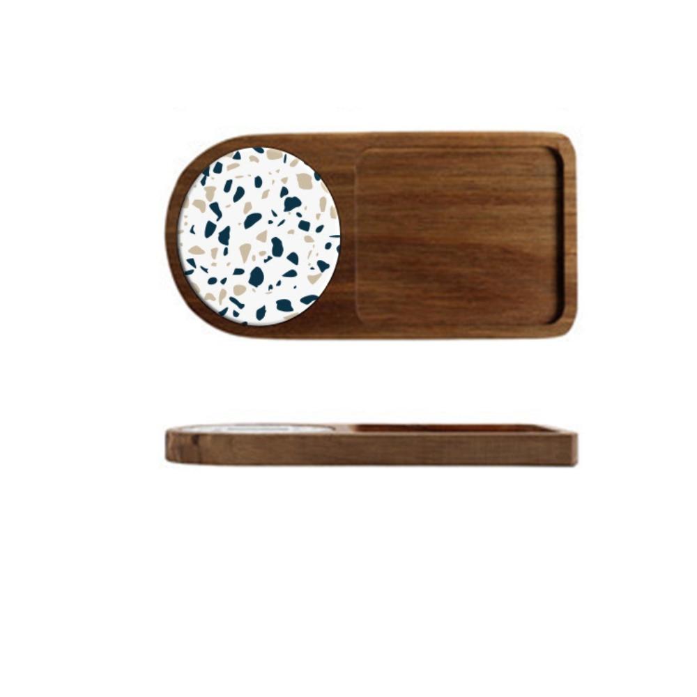 Portable Dessert Tray Solid Wood Dried Fruit Plate Coaster Breakfast Plate Hotel