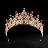 European Bridal Rhinestone Crown Headband: Alloy Hair Accessory for Weddings, Birthdays, and Banquets.