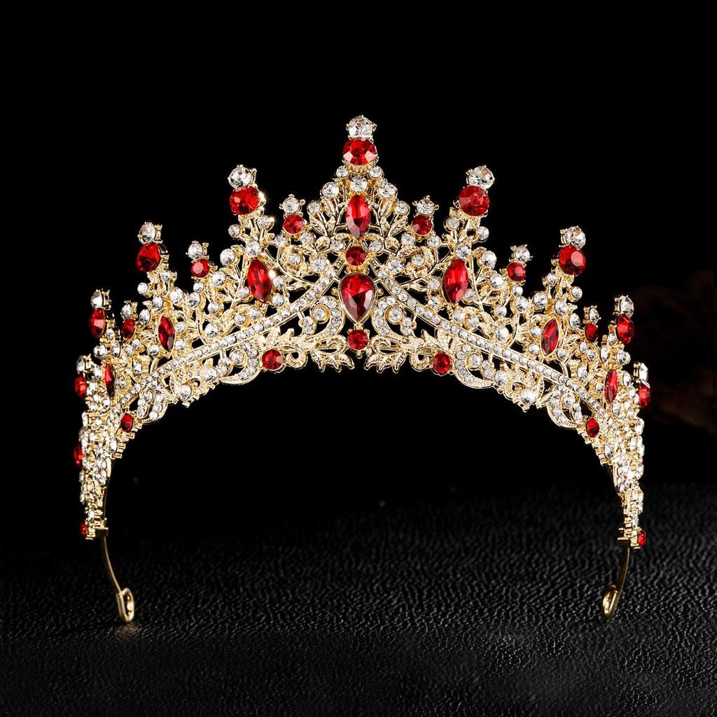 European Bridal Rhinestone Crown Headband: Alloy Hair Accessory for Weddings, Birthdays, and Banquets.