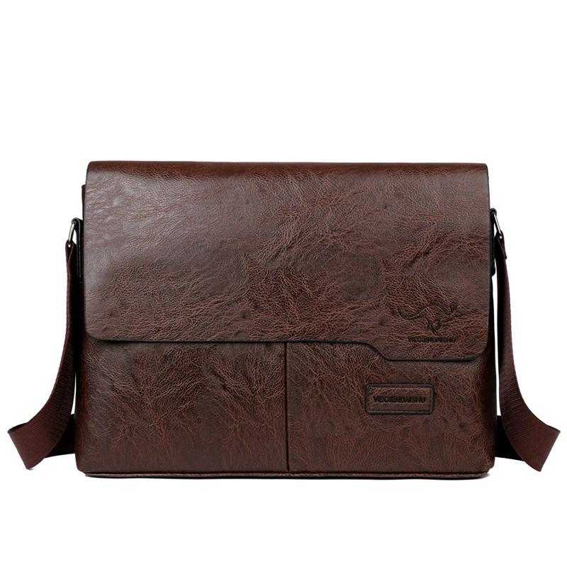 

Men Shoulder Bag for IPAD Leather Business Handbag Men Messenger Large Side Sling Bags Fashion Man Crossbody Bags