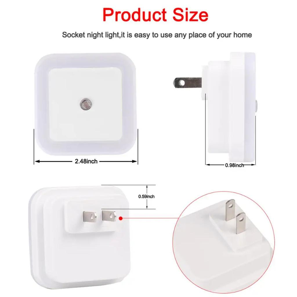 New LED Night Light Wireless Motion Sensor Light EU  Plug Nightlight Lamp  Children  Baby Living Room Bedroom Lighting