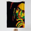 Music B-Bob Marley-y Throw Thick Comfort Flannel Quilt, Multi-scene Use Indoor Outdoor Daily Nap