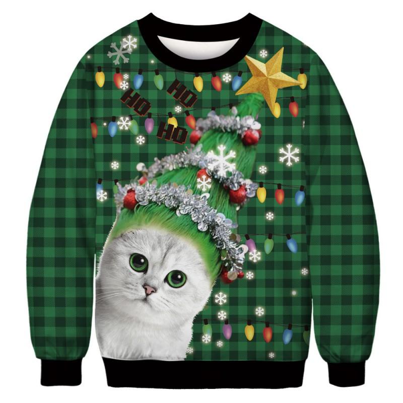 Grinch Christmas Cartoon Hoodie Unisex Long Sleeve Crewneck Sweatshirt Teens Casual Print Top