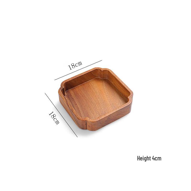 

OLOEY Walnut Wooden Snack and Fruit Plate 18cm Diameter x 4cm Thick