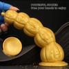 Huge Gold Silicone Anal Plug Threaded Dildo Realistic Big Dick Sex Toy for Men Fisting