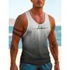 Retro Striped Graphic Tank Tops For Men Fashion Casual Summer Sleeveless 3D Printed Vest Loose Crew Neck Quick Dry Sports Tees