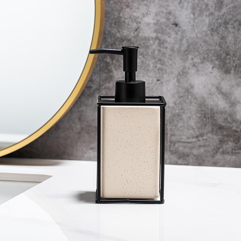 hotel 330ml sanitizer bottles Bathroom lotion Bottle Bath Pump Bottle Imitation rock ceramic Portable Travel Soap Dispenser