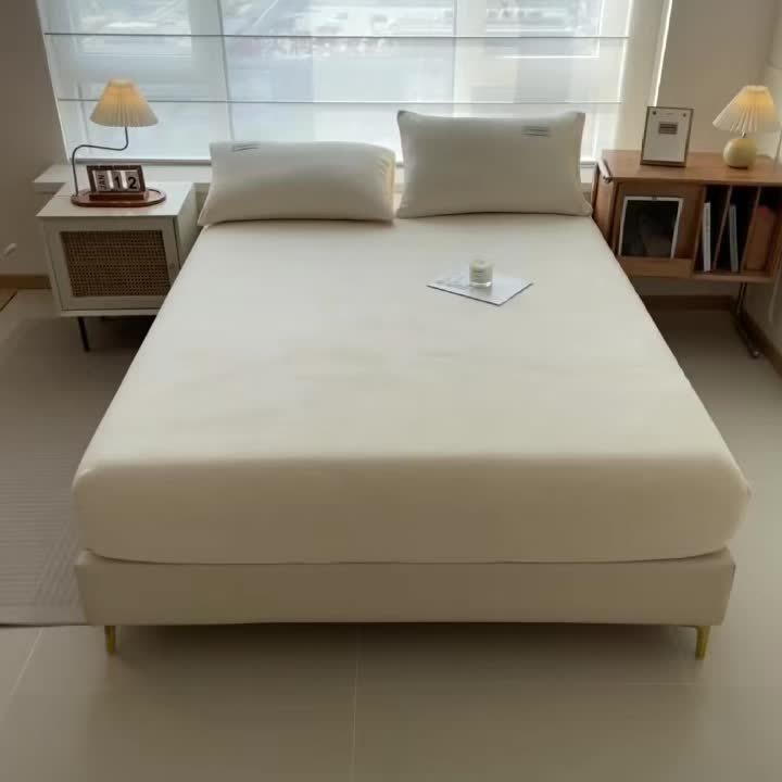 1pc Solid Color Bed Skirt, Milk Velvet Bed Skirt, Fleece Mattress Cover, Pillowcase And Pillow Core Not Included