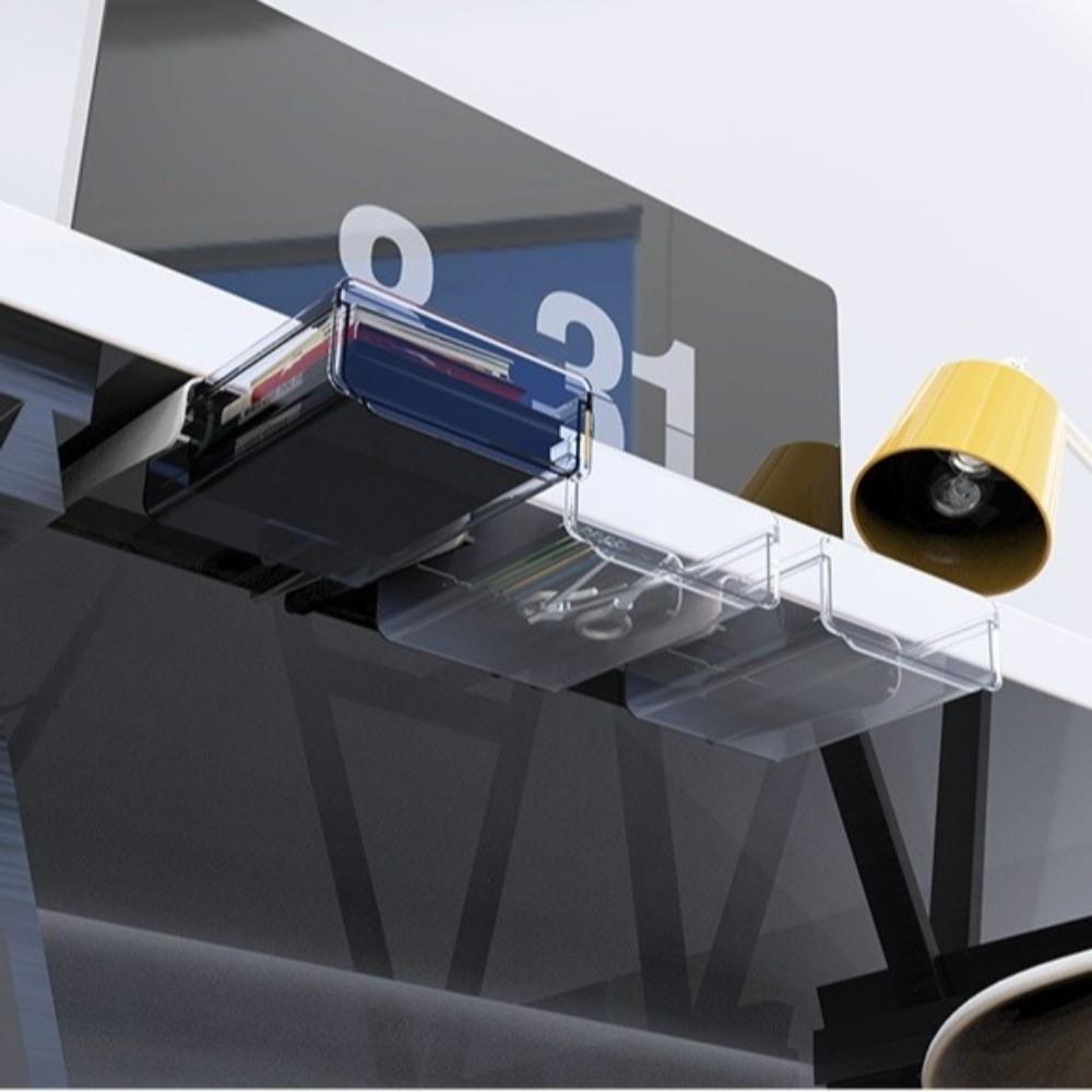 Space Saving Drawer Storage Box Multipurpose Hidden Office Organizer Table Under