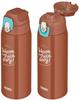 Thermos Vacuum Insulated Two-Way Water Bottle, 0.8L/0.83L, Brown Check, FJJ-800WF BWC