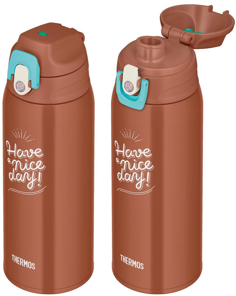 Thermos Vacuum Insulated Two-Way Water Bottle, 0.8L/0.83L, Brown Check, FJJ-800WF BWC