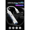 1Pc Type-C Turn USB Adapter Multi Port Distributor Hub Car Goods For Nissan Nismo Qashqai X J10 Trail Tiida Teana Skyline Juke X-trail Almera