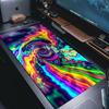 Buntes Psychedelisches Wirbel Fluid Art XXL Großes Gaming-Mauspad Rutschfestes Gummi-Tastaturpad Schreibtisch Büro Computer Schreibtischmatten