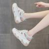 Leather platform dad shoes summer new comfortable hollow breathable sports and leisure sandals