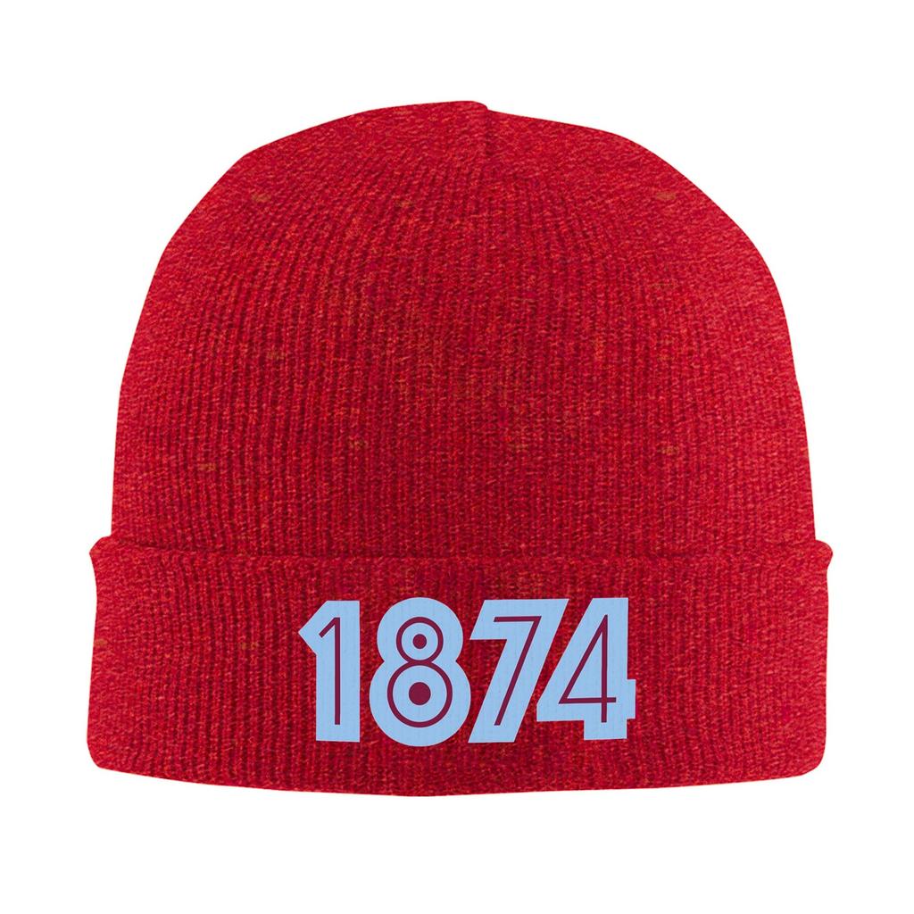 Aston Villa 1874 Warm Knitted Cap Winter Knit Bonnet Hat Skullies Beanies Hip Hop Caps for Unisex