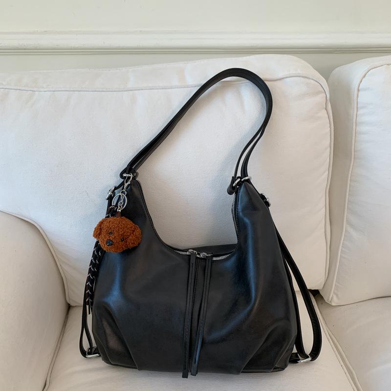 

2025 новая модная ретро сумка женская большая вместительная повседневная простая на плечо сумка-тоут для поездок на работу рюкзак