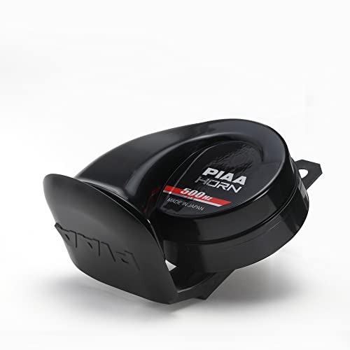 PIAA Motorcycle Horn, 500Hz, Sports Horn, 112dB, 1 Horn, Rain-Resistant, Lightweight, Inspection-Compliant, MHO-2