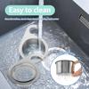 2 Pcs Stainless Steel Swan Sink Strainer Basket, Sink Strainer Colander Drain Basket, Faucet Hanging Filter Basket, Corner Sink Strainer for Kitchen