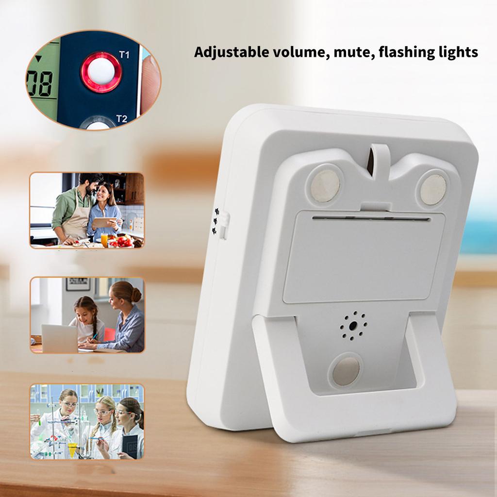 3-kanałowy cyfrowy timer wielofunkcyjny 3-kanałowy timer z funkcją pamięci przenośny do kuchni, laboratorium i sportu