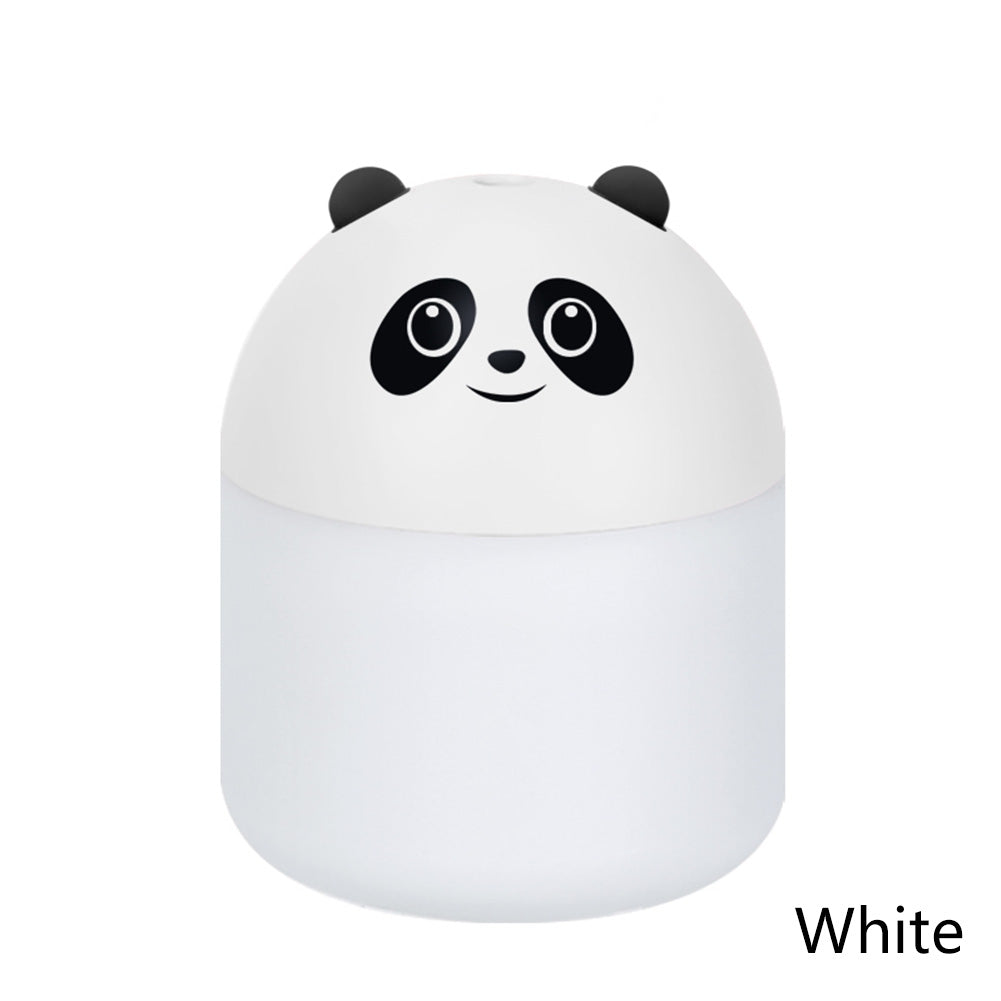 Umidificator Mini Drăguț Panda 250ml cu Lumină de Noapte Difuzor Ulei Esențial USB Generator de Ceață Odorizant Auto pentru Dormitor Birou