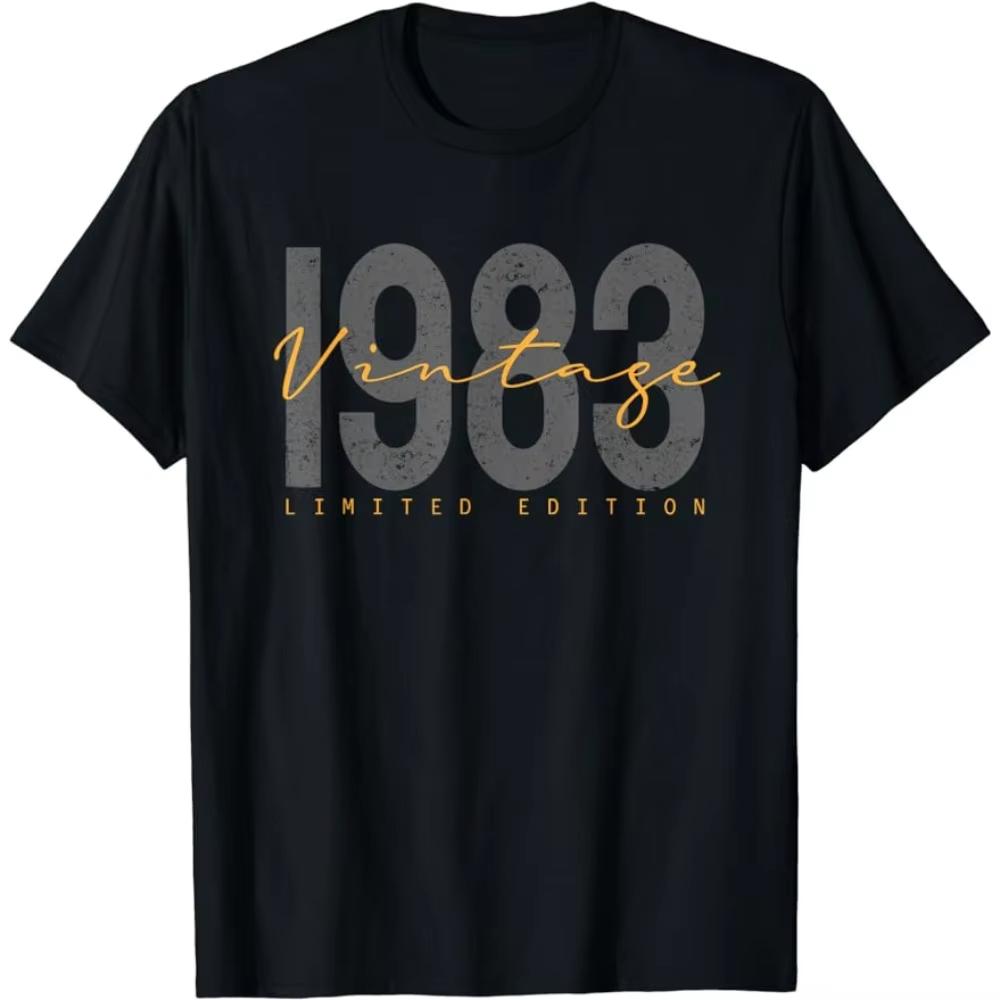 Unisexs 40th Birthday Tshirt Born in 1983 retro street style retro Four Seasons Streetwear vintage t shirt graphic t shirts