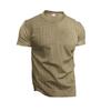 Men's Waffle Knit Short Sleeve T-Shirt - Breathable Crew Neck Casual Top for Summer Daily Wear & Sports