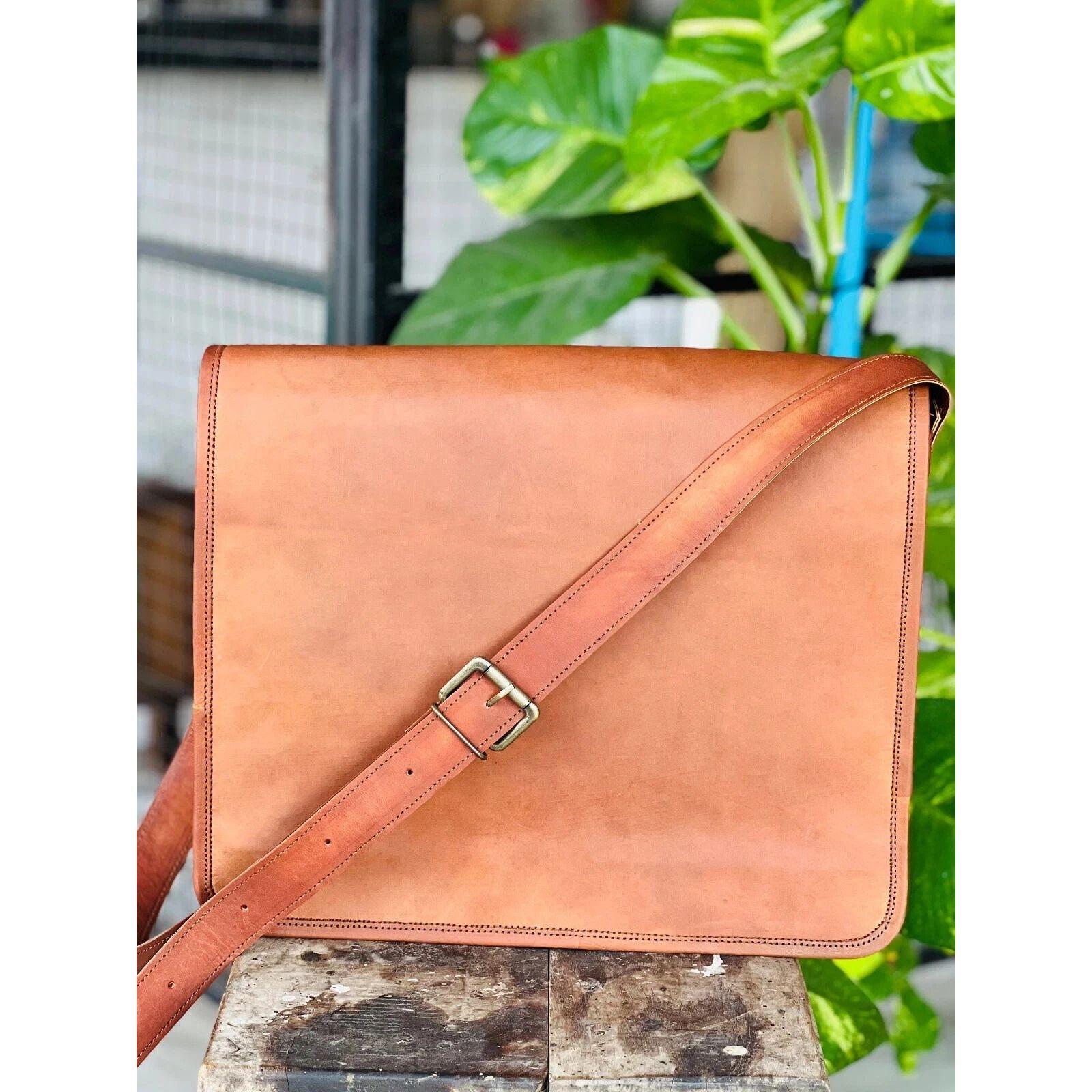 

Сумка-мессенджер для ноутбука Inspire из кожи ручной работы, редкий мужской портфель-сатчел 9 x 7 x 3 in