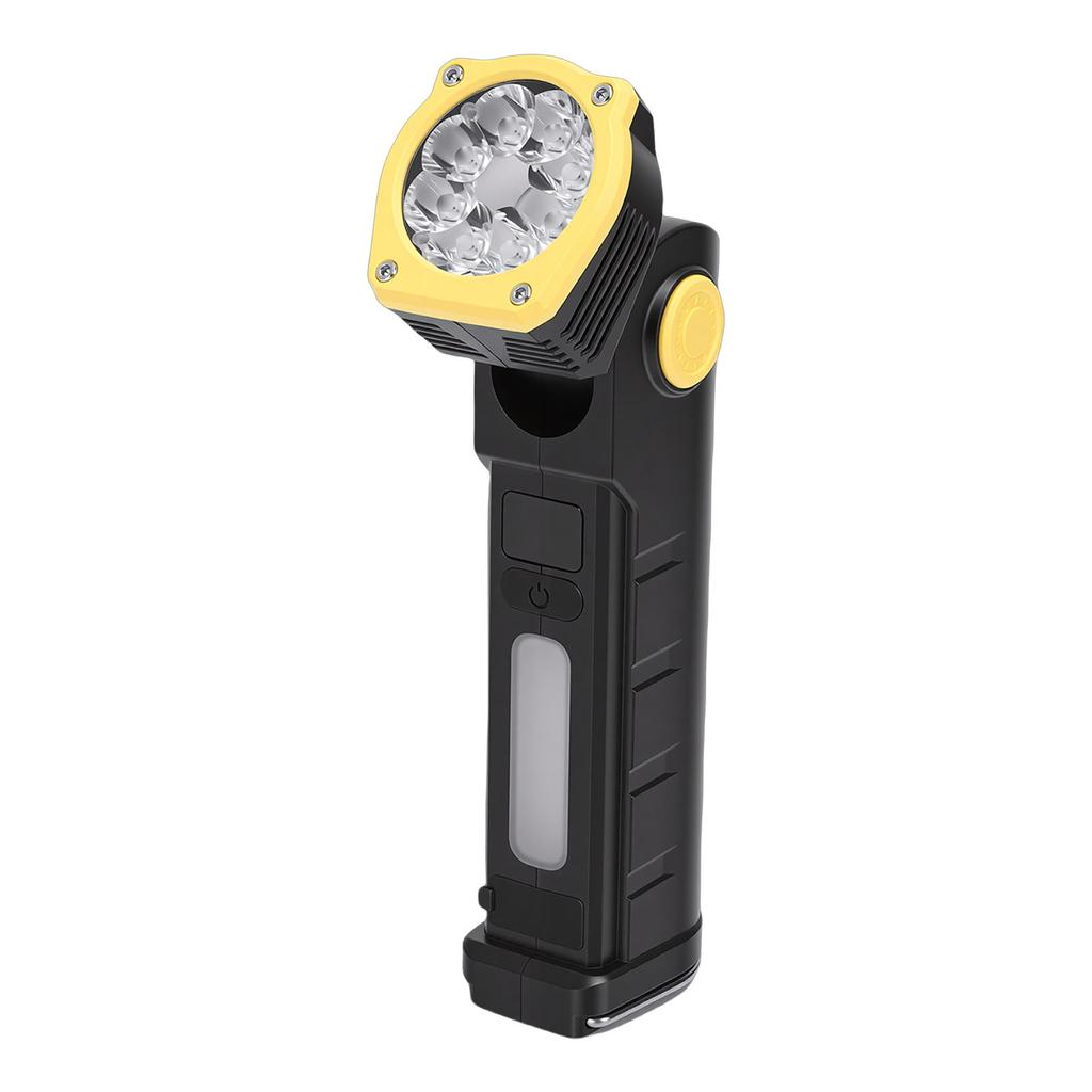 Work Light Waterproofing Portable Hook Design LED Magnetic Work Flashlight for Car Repair Camping Yellow