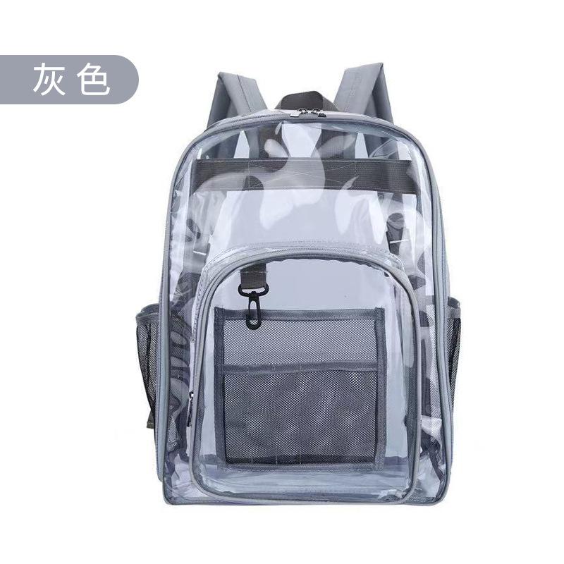 Transparent Backpack Wear-resistant Pvc Schoolbag Shoulder Portable Primary and Secondary School Students School Backpack Large Capacity Travel