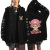 Japanese Anime ONE PIECE Hoodies Men Kawaii Harajuku Manga Graphic Zipper Coats Monkey D. Luffy Printed Streetwear Sweatshirts Unisex Pullovers Tops